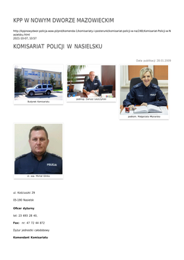 Komisariat Policji W Nasielsku