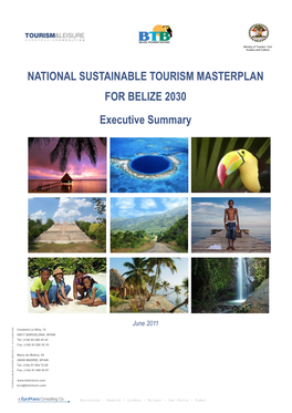 NATIONAL SUSTAINABLE TOURISM MASTERPLAN for BELIZE 2030 Executive Summary
