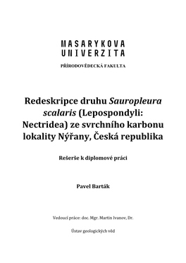 (Lepospondyli: Nectridea) Ze Svrchního Karbonu Lokality Nýřany, Česká Republika