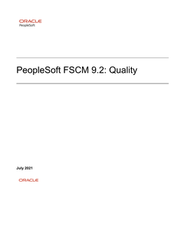 Peoplesoft Quality