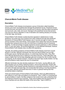 Charcot-Marie-Tooth Disease