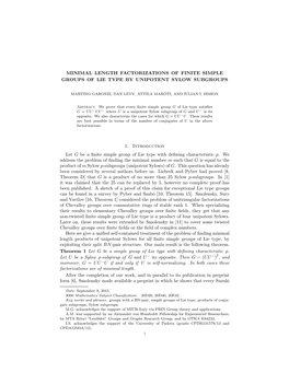 Minimal Length Factorizations of Finite Simple Groups of Lie Type by Unipotent Sylow Subgroups