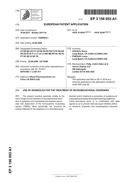 Use of Isoindoles for the Treatment of Neurobehavioral Disorders