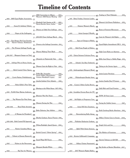 Timeline of Contents