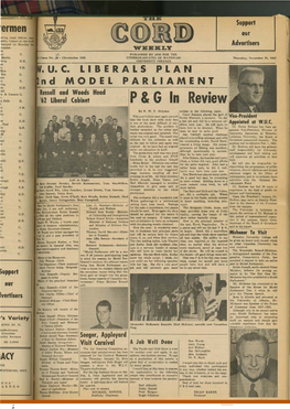 The Cord Weekly (November 29, 1962)