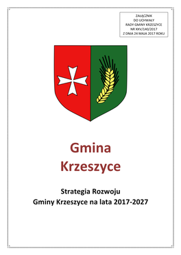 Strategia Rozwoju Gminy Krzeszyce Na Lata 2017-2027