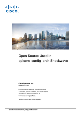 Open Source Used in Apicem Config Arch Shockwave