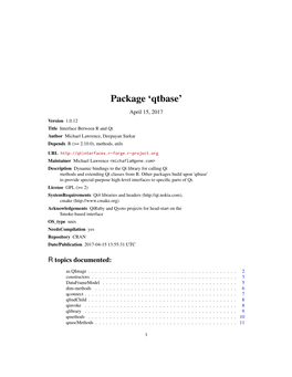 Package 'Qtbase'