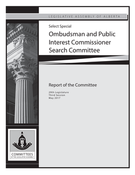 Ombudsman and Public Interest Commissioner Search Committee