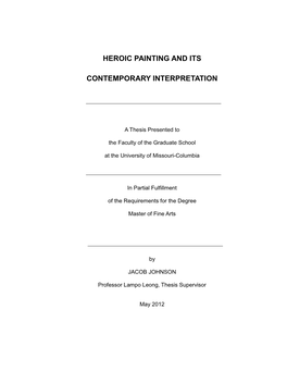 Heroic Painting and Its Contemporary Interpretation