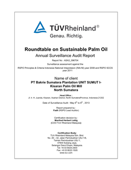 Roundtable on Sustainable Palm