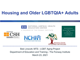 Housing and Older LGBTQIA+ Adults