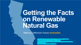 Getting the Facts on Renewable Natural Gas