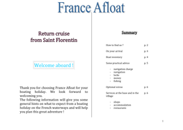 Return Cruise from Saint Florentin How to Find Us ? P