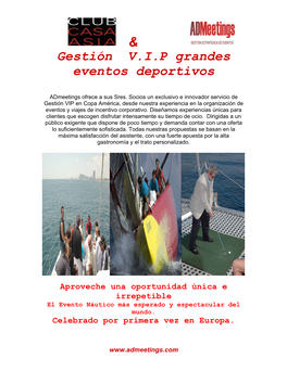 & Gestión V.I.P Grandes Eventos Deportivos