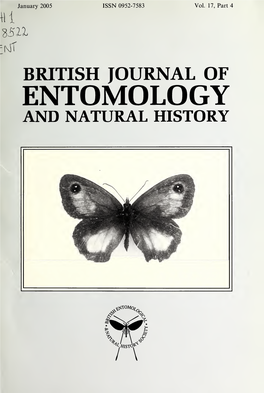 British Journal of Entomology and Natural History