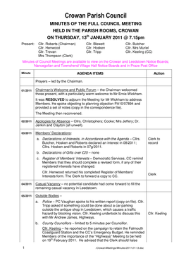 Full Council Minutes 2011-01-13