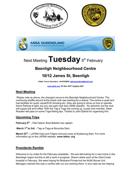 February Beenligh Neighbourhood Centre 10/12 James St, Beenligh