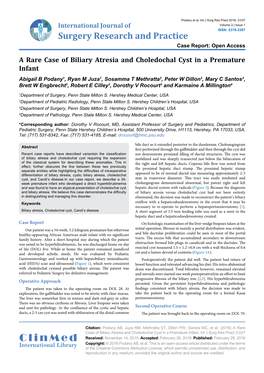 A Rare Case of Biliary Atresia and Choledochal Cyst in a Premature