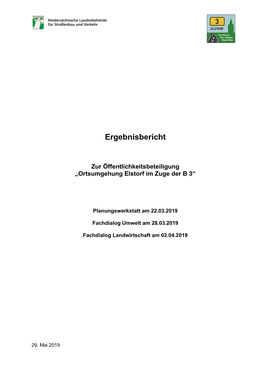 Ergebnisbericht Zur Öffentlichkeitsbeteiligung (PDF, 1
