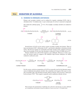 10.6 Oxidation of Alcohols 459