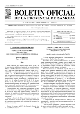 Boletin Oficial De La Provincia De Zamora