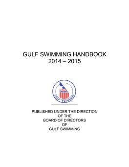 Gulf Swimming Handbook 2014 – 2015