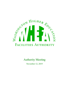 11/12/2019 WHEFA Board Meeting Packet