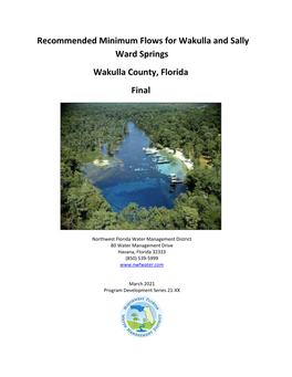 Wakulla and Sally Ward Springs Wakulla County, Florida Final