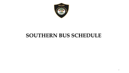 Southern Bus Schedule