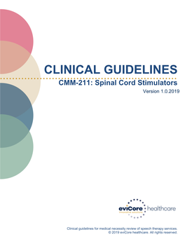 CMM-211 Spinal Cord and Implantable Peripheral Nerve Stimulators