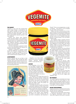 72 the MARKET Vegemite Is a Truly Iconic New Zealand Brand and Its