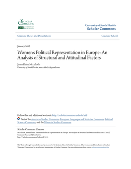 Women's Political Representation in Europe