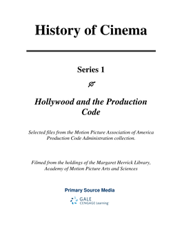 History of Cinema