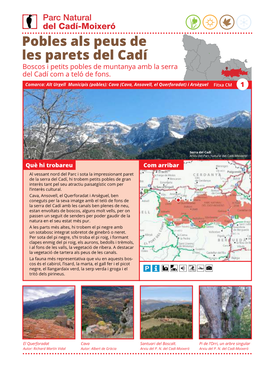 Pobles Als Peus De Les Parets Del Cadí Boscos I Petits Pobles De Muntanya Amb La Serra Del Cadí Com a Teló De Fons