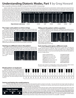 Understanding Diatonic Modes, Part 1 by Greg Howard