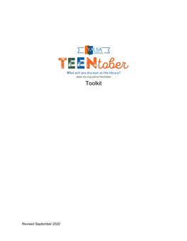 2020 YALSA Teentober Toolkit.Pdf