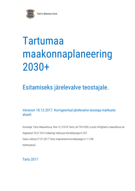 Tartumaa Maakonnaplaneering 2030+