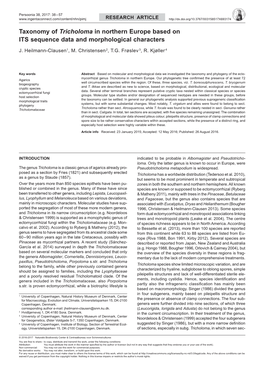 Taxonomy of Tricholoma in Northern Europe Based on ITS Sequence Data and Morphological Characters