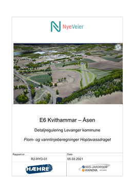 3801179 E6 Kvithammar-Åsen Flomanalyser Hoplavassdraget