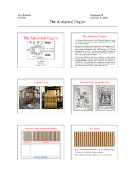 The Analytical Engine