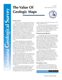 VALUE of GEOLOGIC MAPS 1 Which Is the Principal Source of Ground Water for 13 Parishes in Southwestern Louisiana