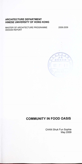 Community in Food Oasis