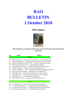 Bulletin 181001 (PDF Edition)