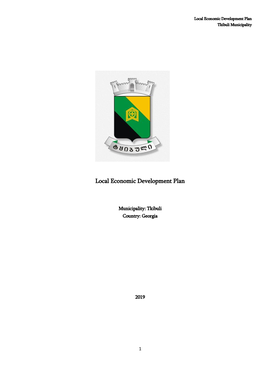 Local Economic Development Plan Tkibuli Municipality
