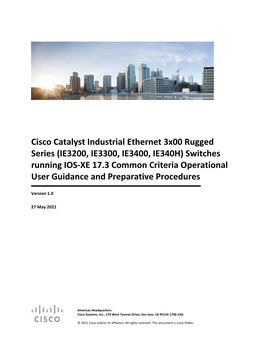 Cisco Catalyst Industrial Ethernet 3X00 Rugged Series