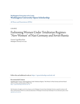 Fashioning Women Under Totalitarian Regimes: 