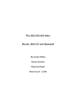 The $90,000,000 Man: Bonds, BALCO and Baseball