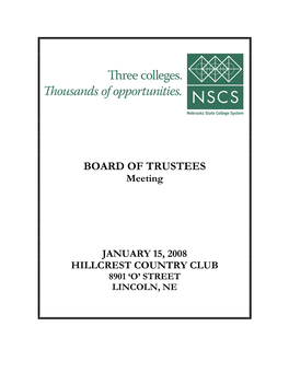 BOARD of TRUSTEES Meeting