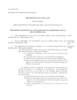 The Defence (Rates of Pay and Allowances) (Amendment) (No. 2)